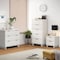 Manhattan Comfort Granville White 5-Drawer Tall Dresser, 3-Drawer Standard Dresser and 2-Drawer Nightstand, Set of 3 GRAN051 - alternate 1